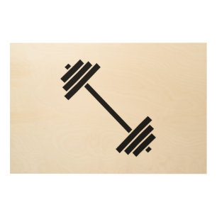 Dumbbells Wood Wall Art