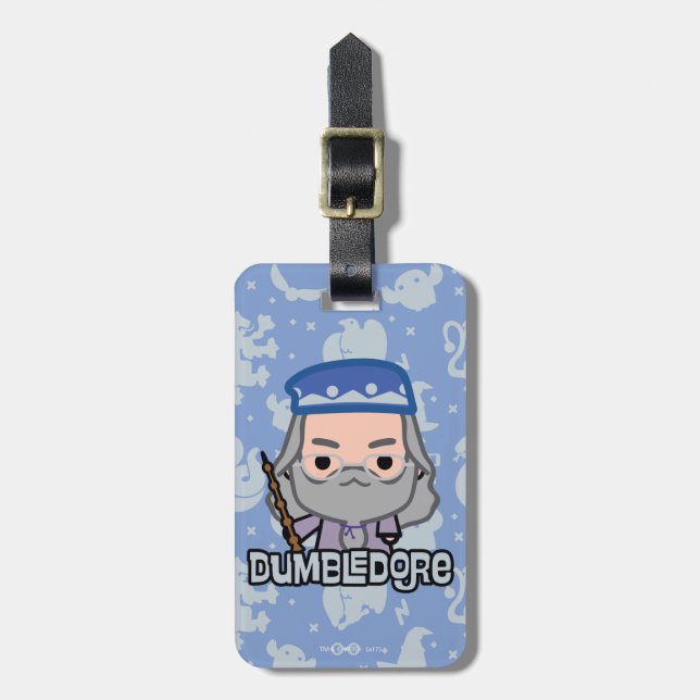 Dumbledore Cartoon Character Art Luggage Tag (Front Vertical)