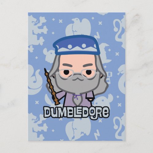 Dumbledore Cartoon Character Art Postcard