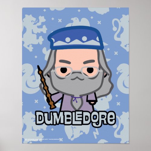 Dumbledore Cartoon Character Art Poster