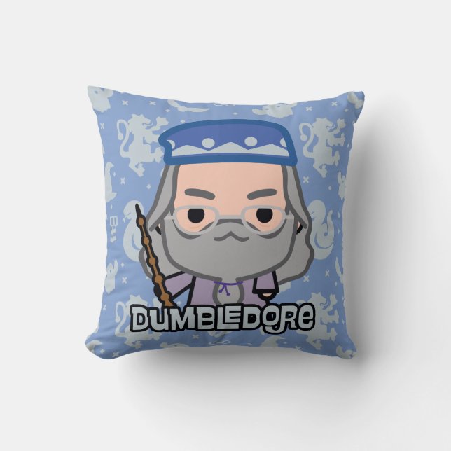 Dumbledore Cartoon Character Art Throw Pillow (Front)