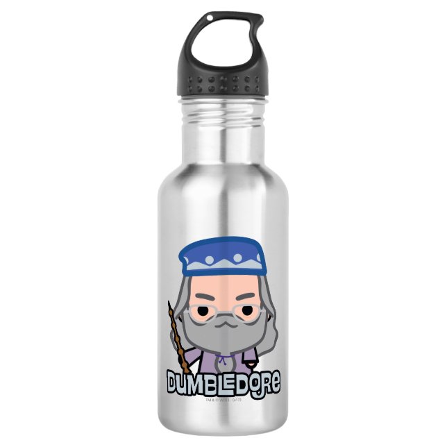 Dumbledore Cartoon Character Art Water Bottle (Front)