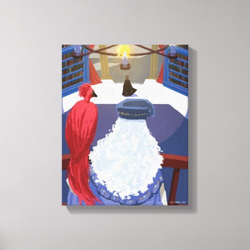 Dumbledore  Fawkes on Balcony Canvas Print