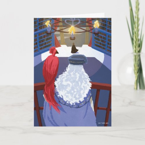 Dumbledore  Fawkes on Balcony Card