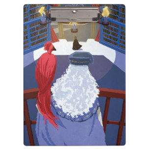 Dumbledore & Fawkes on Balcony Clipboard