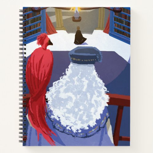 Dumbledore  Fawkes on Balcony Notebook