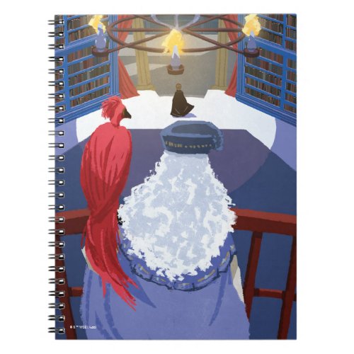 Dumbledore  Fawkes on Balcony Notebook