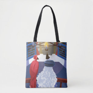 Dumbledore & Fawkes on Balcony Tote Bag