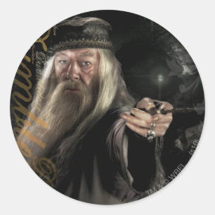 Dumbledore Script Logo Classic Round Sticker