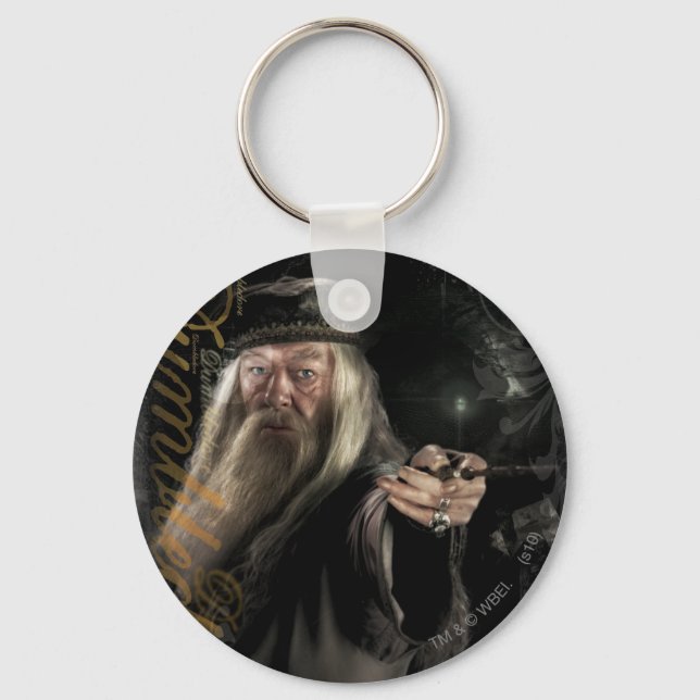 Dumbledore Script Logo Keychain (Front)