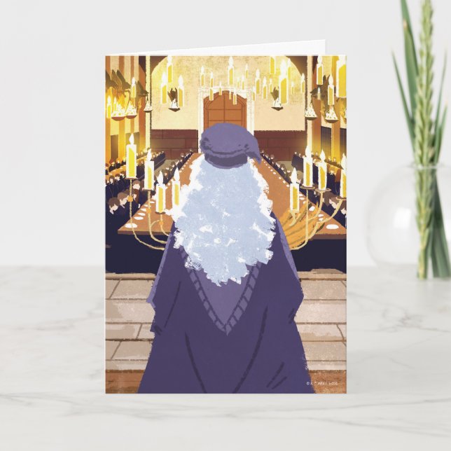 Dumbledore Speaking in the Hogwarts Great Hall Card (Front)
