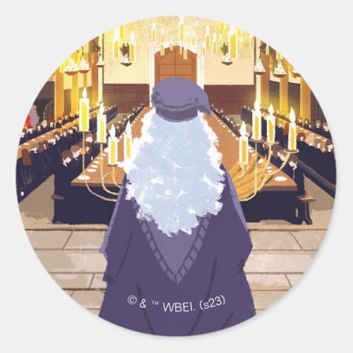 Dumbledore Speaking in the Hogwarts Great Hall Classic Round Sticker