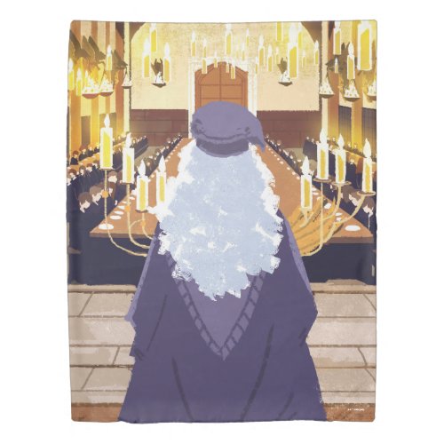 Dumbledore Speaking in the Hogwarts Great Hall Duvet Cover