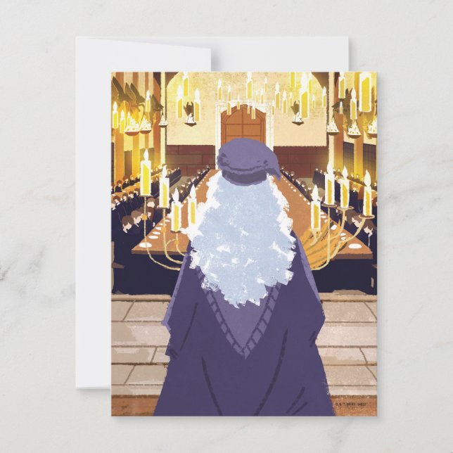 Dumbledore Speaking in the Hogwarts Great Hall Note Card (Front)