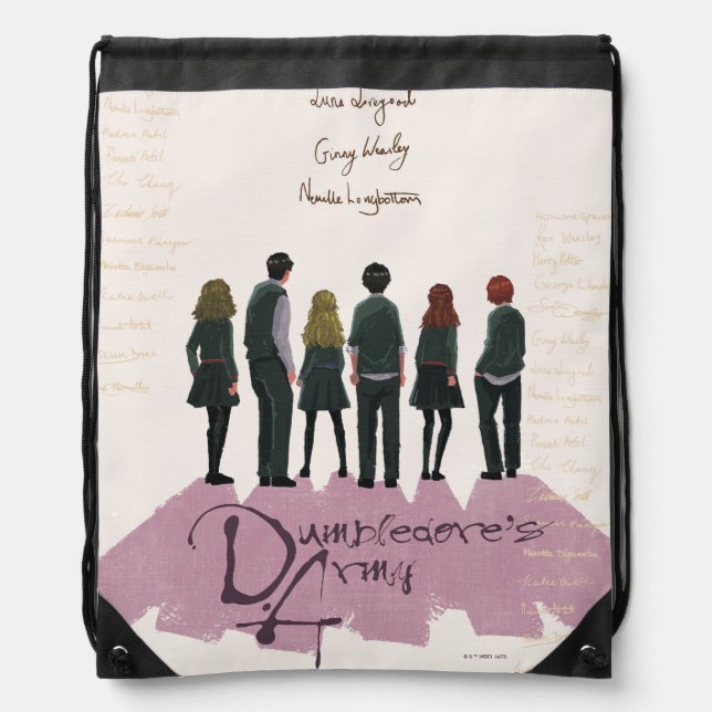 Dumbledore's Army Illustration Drawstring Bag (Front)