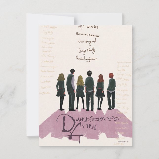 Dumbledore's Army Illustration Note Card (Front)