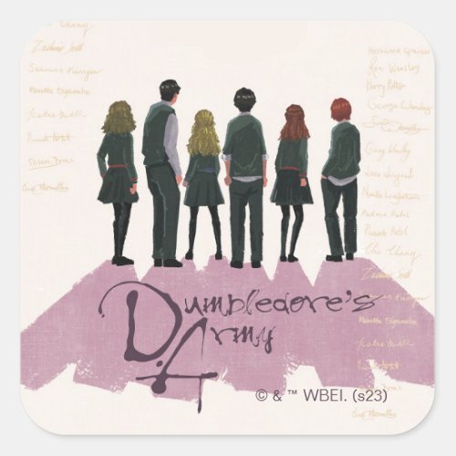 Dumbledores Army Illustration Square Sticker