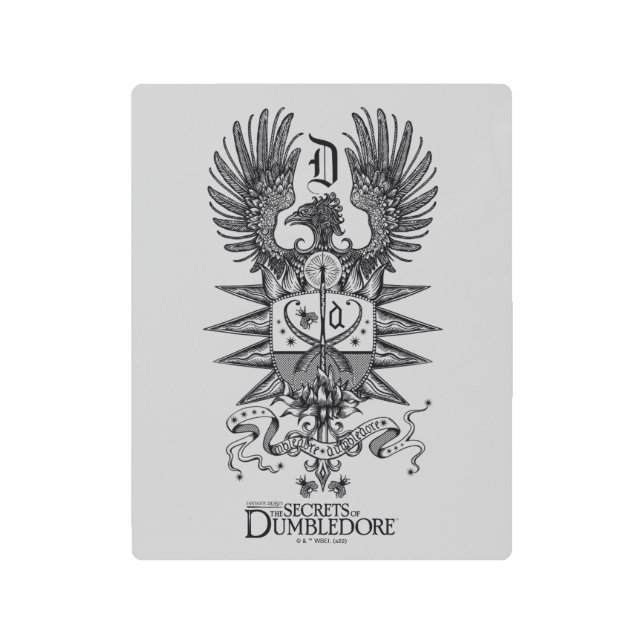 Dumbledore's Crest Metal Print (Front)