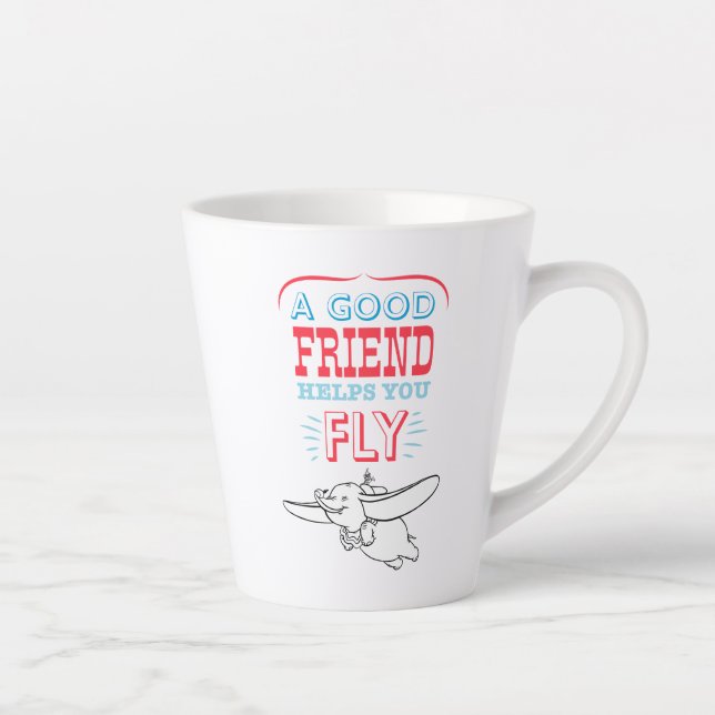 Dumbo | A Good Friend Helps You Fly Latte Mug (Right)