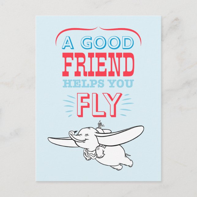 Dumbo | A Good Friend Helps You Fly Postcard (Front)