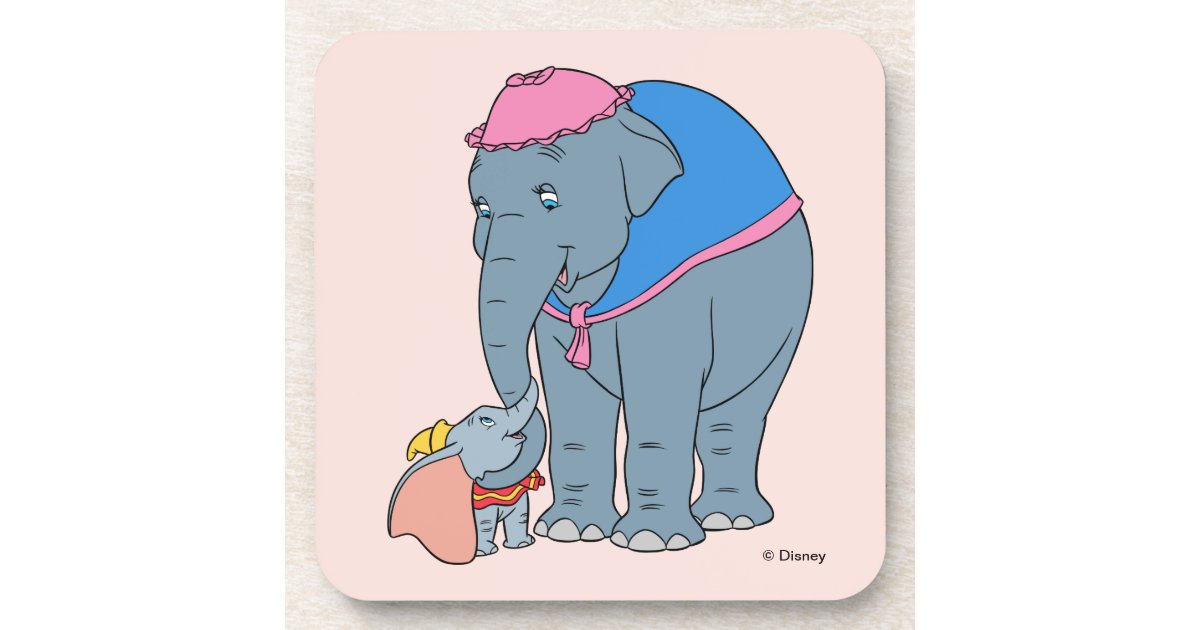Dumbo and his Mother Beverage Coaster | Zazzle