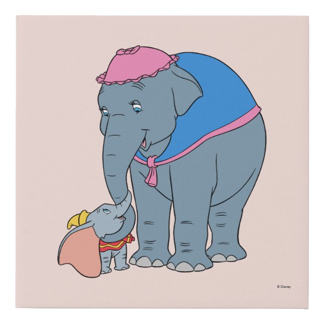 Dumbo and his Mother Faux Canvas Print (Front)