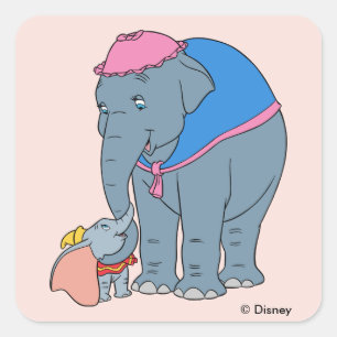 Dumbo and his Mother Square Sticker
