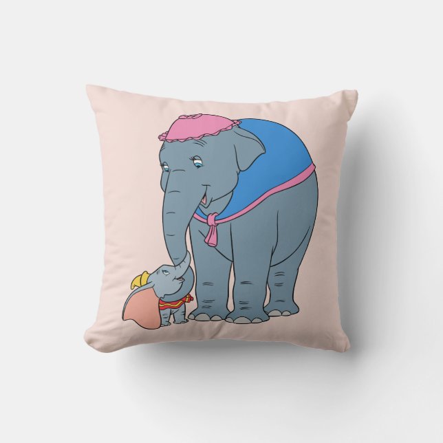 Dumbo and his Mother Throw Pillow (Front)
