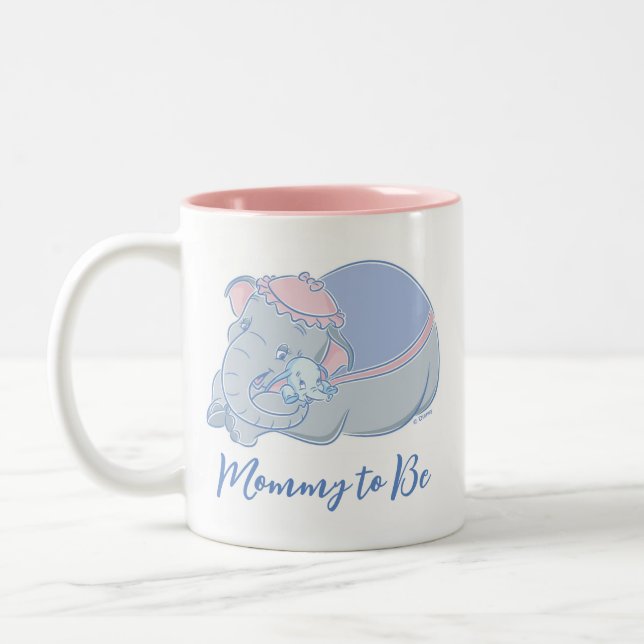 Dumbo and Jumbo Mommy to Be Two-Tone Coffee Mug (Left)