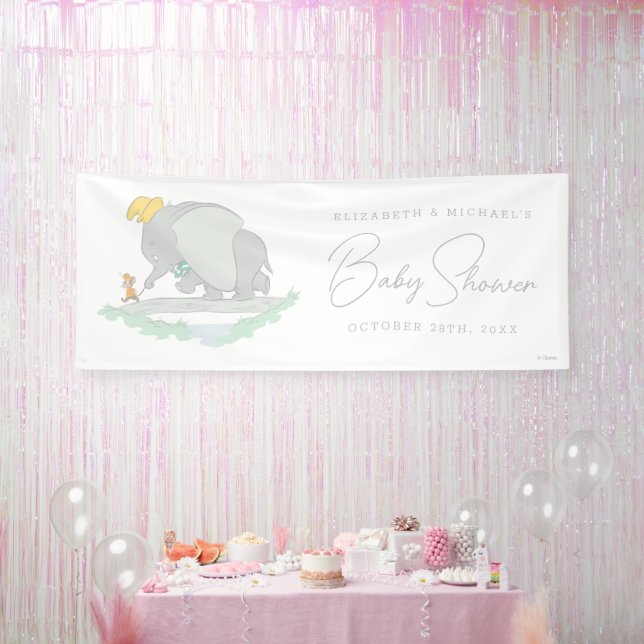 Dumbo and Timothy Q. Baby Shower Banner (Party)