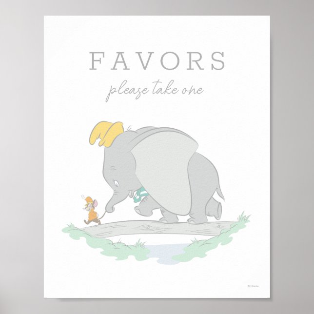 Dumbo and Timothy Q. Baby Shower Favors Poster (Front)