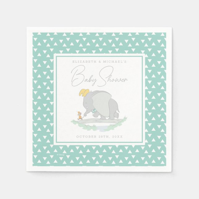 Dumbo and Timothy Q. Baby Shower Napkins (Front)