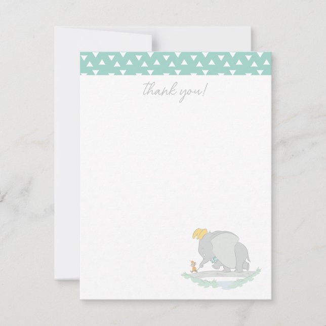 Dumbo and Timothy Q. Baby Shower Thank You Card (Front)