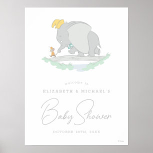 Dumbo and Timothy Q. Baby Shower Welcome Sign