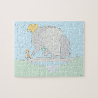 Dumbo and Timothy Q. Watercolor Jigsaw Puzzle
