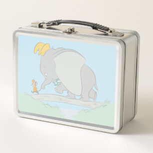Dumbo and Timothy Q. Watercolor Metal Lunch Box