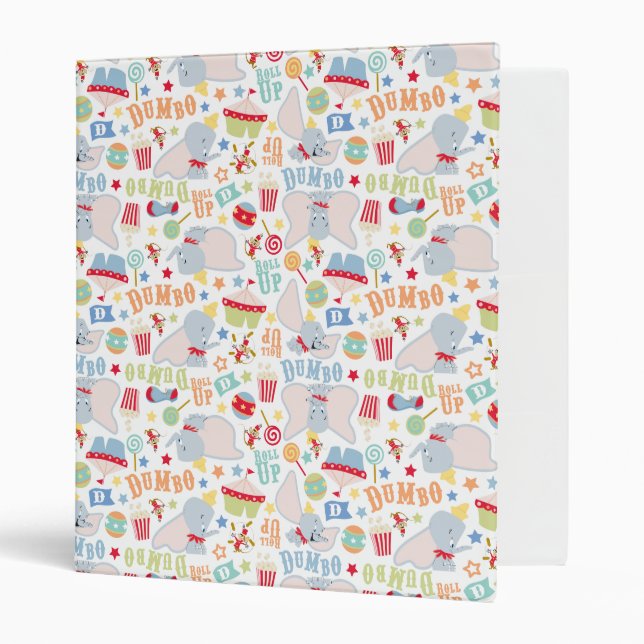 Dumbo and Timothy Roll Up Pattern 3 Ring Binder (Front/Inside)