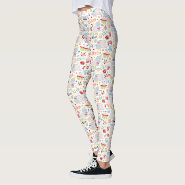 Dumbo and Timothy Roll Up Pattern Leggings | Zazzle