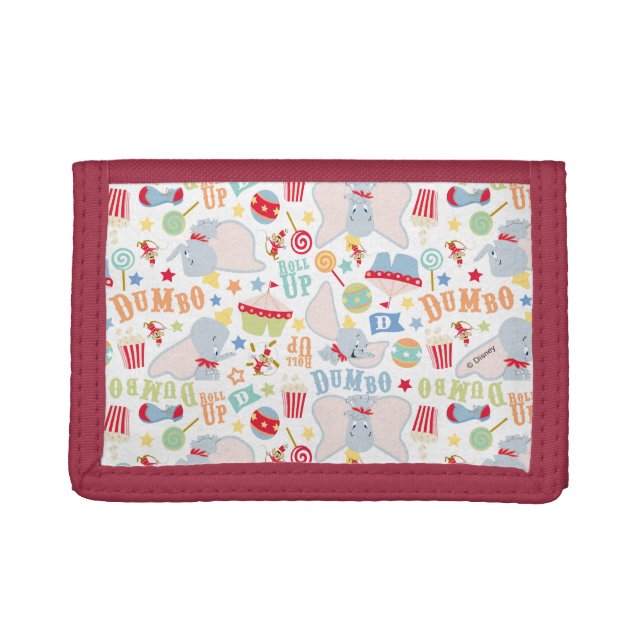 Dumbo and Timothy Roll Up Pattern Tri-fold Wallet (Front)