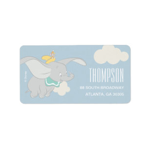 Dumbo   Boy Baby Shower Label