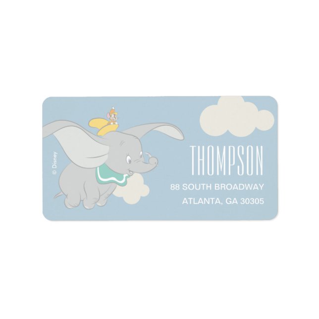 Dumbo | Boy Baby Shower Label (Front)