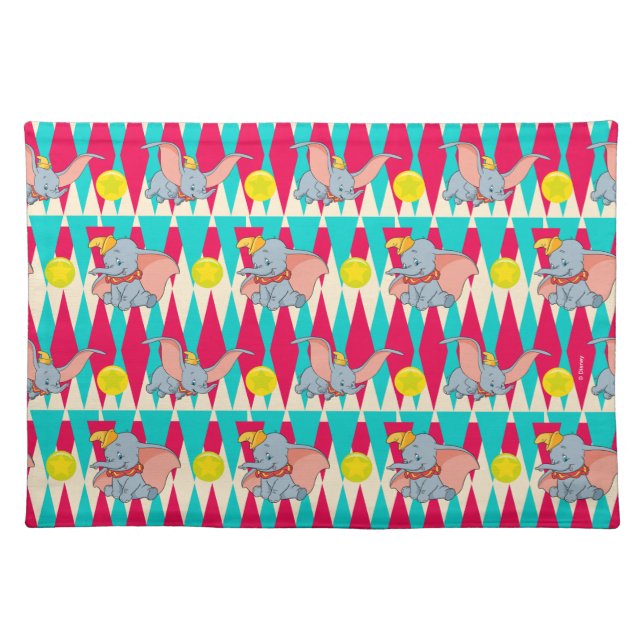 Dumbo Bright Circus Pattern Cloth Placemat (Front)