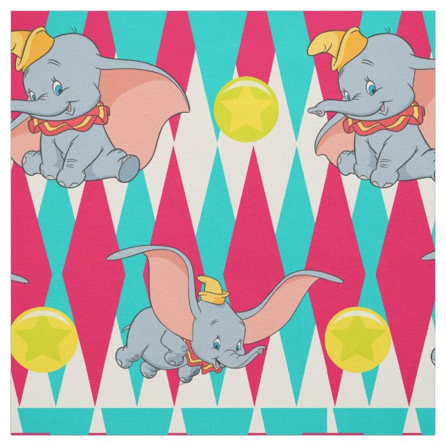 Dumbo Bright Circus Pattern Fabric (Swatch)