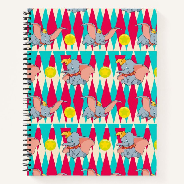Dumbo Bright Circus Pattern Notebook (Front)