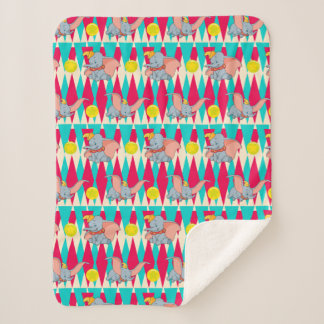 Dumbo Bright Circus Pattern Sherpa Blanket