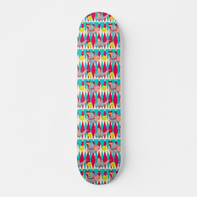 Dumbo Bright Circus Pattern Skateboard (Front)