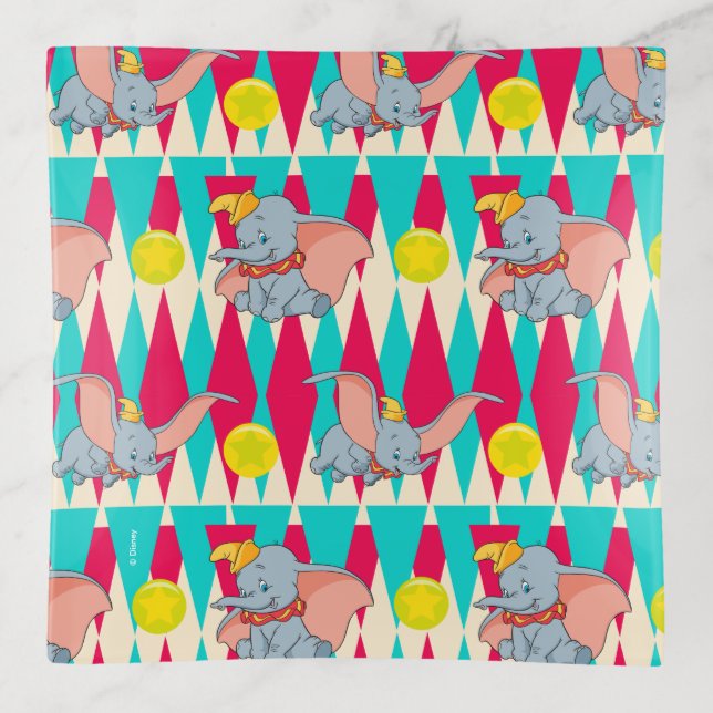 Dumbo Bright Circus Pattern Trinket Tray (Front)