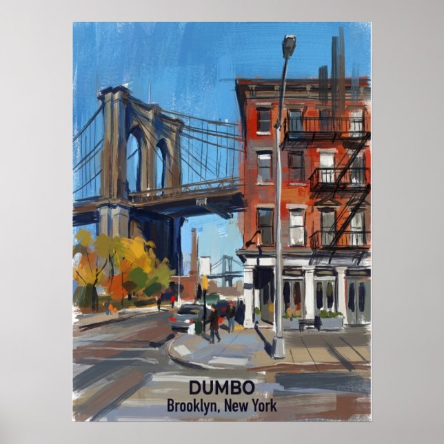 DUMBO Brooklyn New York — Iconic Bridge Poster (Front)
