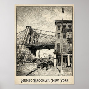 DUMBO Brooklyn New York — Iconic Bridge Poster