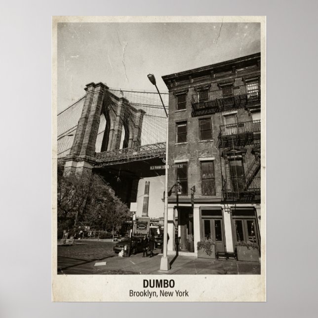 DUMBO Brooklyn New York — Iconic Bridge Poster (Front)